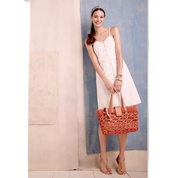 Anthropologie Dresses & Skirts - NWT Anthropologie Loup Denim Ruffle Dress White S
